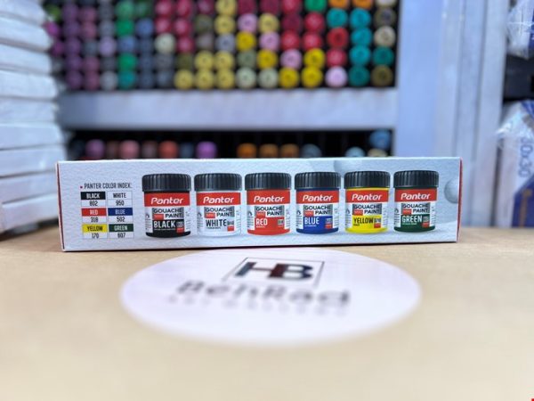 ست گواش حرفه ای ۶ رنگ پنتر