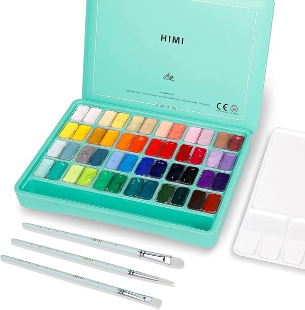 گواش ژله ای هیمی Himi ست 48 رنگ (باکس سبز آبی) - Image 2