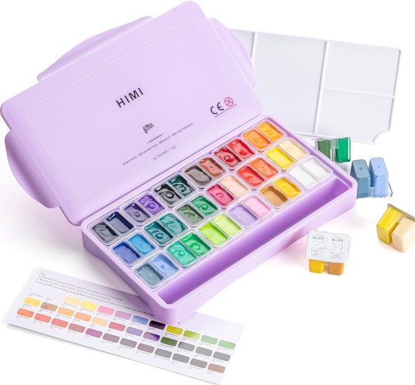 گواش ژله ای هیمی Himi ست 36 رنگ (رنگ یاسی)
